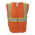 Ironwear Flame-Retardant Surveyor Safety Class 2 Vest w/ Zipper & Radio Clips (Orange/Medium) 1277FR-OZ-RD-MD